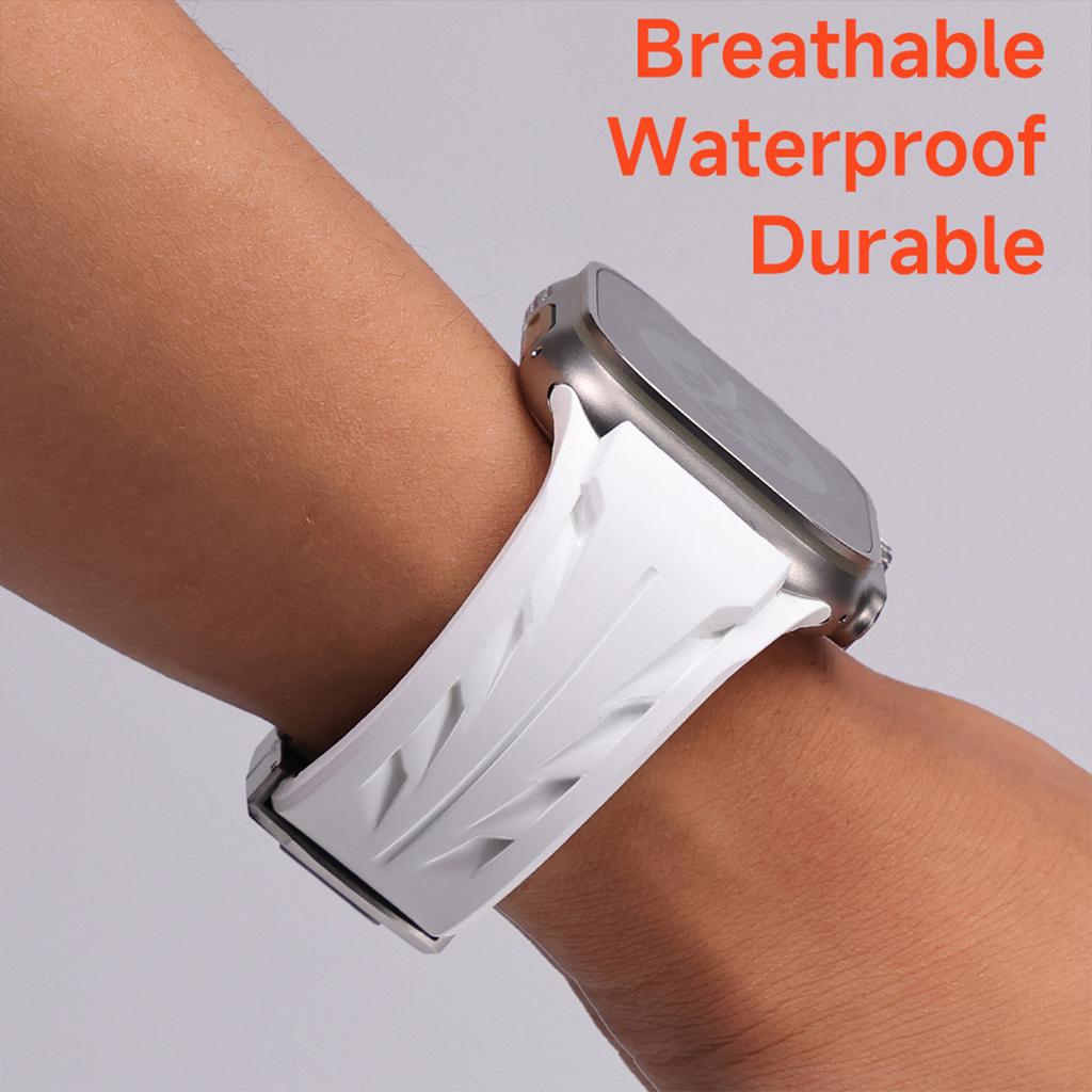 Ultra Silicone Cut To Size Band for Apple Watch 46mm 45 44mm Premium Bracelet for Iwatch Ultra3 49mm Series 11 10 9 8 7 Se 6 5 4