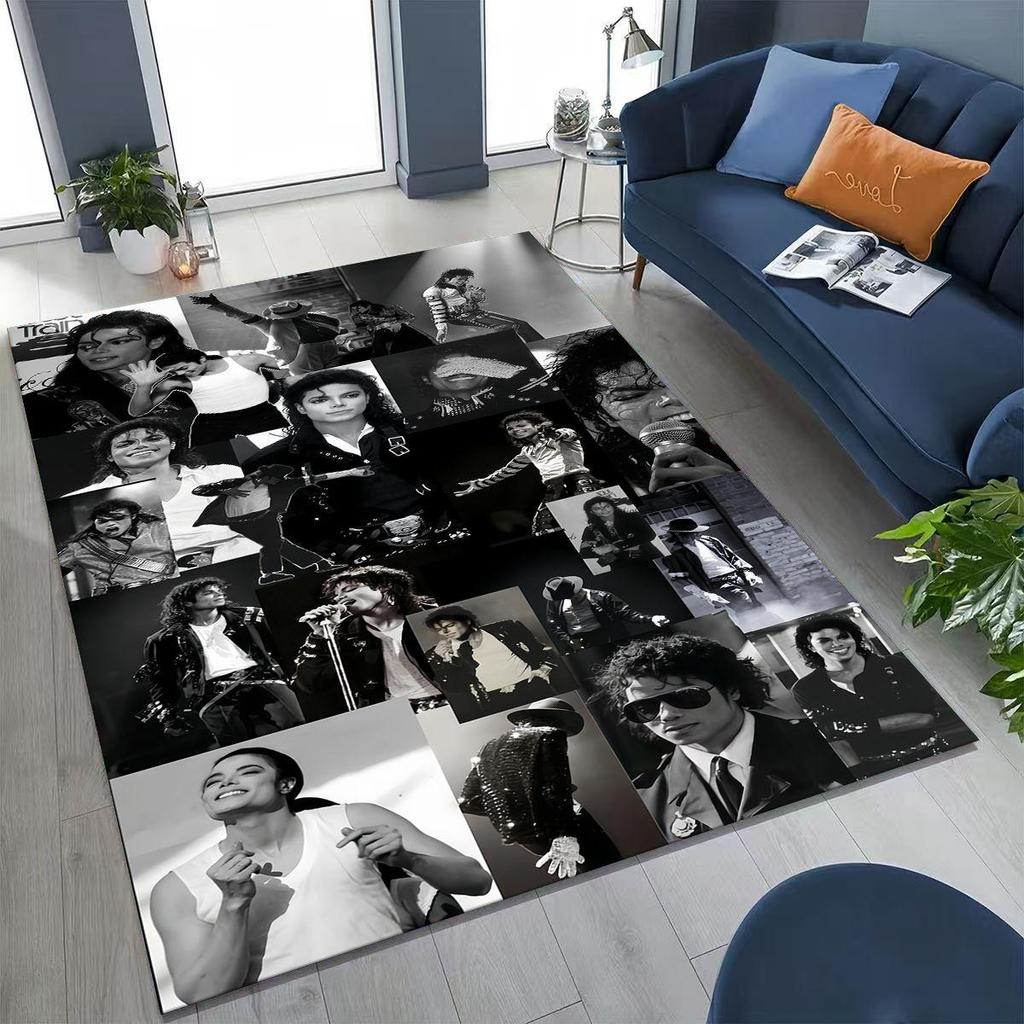 Modny Dywan Artystyczny MJ Michael Jackson Król Popu do Sypialni Salonu Kanapy Domu Mata Wejściowa Dekoracja, Duża Antypoślizgowa Mata Podłogowa dla Dzieci