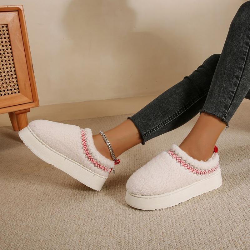 

Женские тапочки на толстой подошве, новые зимние теплые меховые сноубутсы, хлопковые тапочки для женщин 41