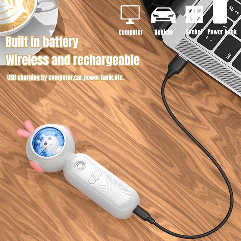 Lovely Rabbit Facial Humidifier Moisturizing Device Mini Portable Rechargeable Perfume Aroma Diffuser Face Mist Maker Fogger