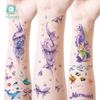 Adesivi Tatuaggio Farfalla Cartone Animato Glitter Impermeabili Principessa dell'Oceano - Trucco Temporaneo Viso a Lunga Durata