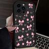 Cute Pink Bow Soft Phone Case For iPhone 17 Air 16 16E 15 14 13 12 11 Pro Max X XS XS Max XR16 Plus Silicone Cover
