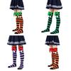 Cute Butterfly Bow Christmas Socks For Girls Long Tube Polyester Fabric