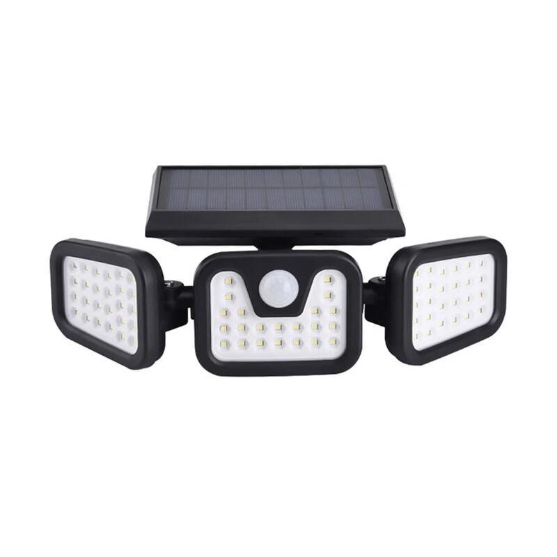 Solar 122-LED Three-Head Split Wall Light