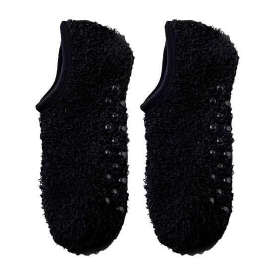

1 пара напольных носков, влагопоглощающие, нескользящие, с высокими эластичными манжетами, фланелевые носки, зимние, для дома, теплые носки до щиколотки, обувь чёрный