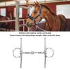 Ring Style Horse Snaffle Bit Jointed Design Horse Mouth Bit Practical Full Cheek Bit  Farm Use