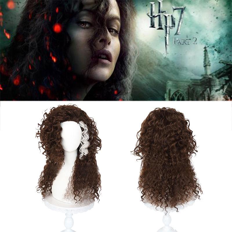 Bj-108 Bellatrix Lestrange Cosplay Pruik Authentieke Anime Stijl Veelzijdig Voor Elke Gezichtsvorm