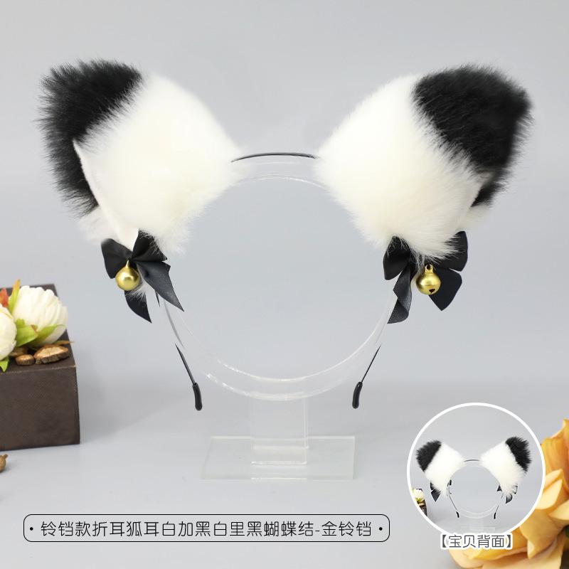 Handmade Japanese Beast Ear Headband Cute Plush Cat Ears Lolita Headdress Fox Ear Accessories Cat Ear Headband