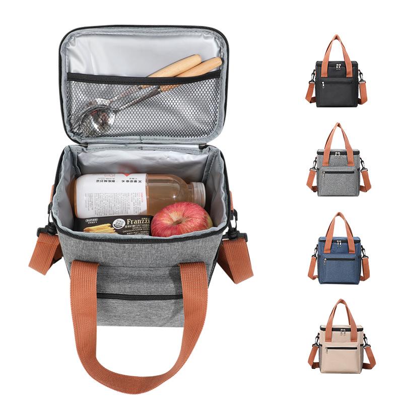 Large Capacity Insulated Crossbody Lunch Bag for Office and Picnic Use