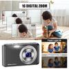 Digital Camera, HD 1080P Compact Camera with 32GB Memory Card, 48 Megapixel Camera, 2.4-inch LCD 16x Digital Zoom Digital Camera for Kids, Girls,