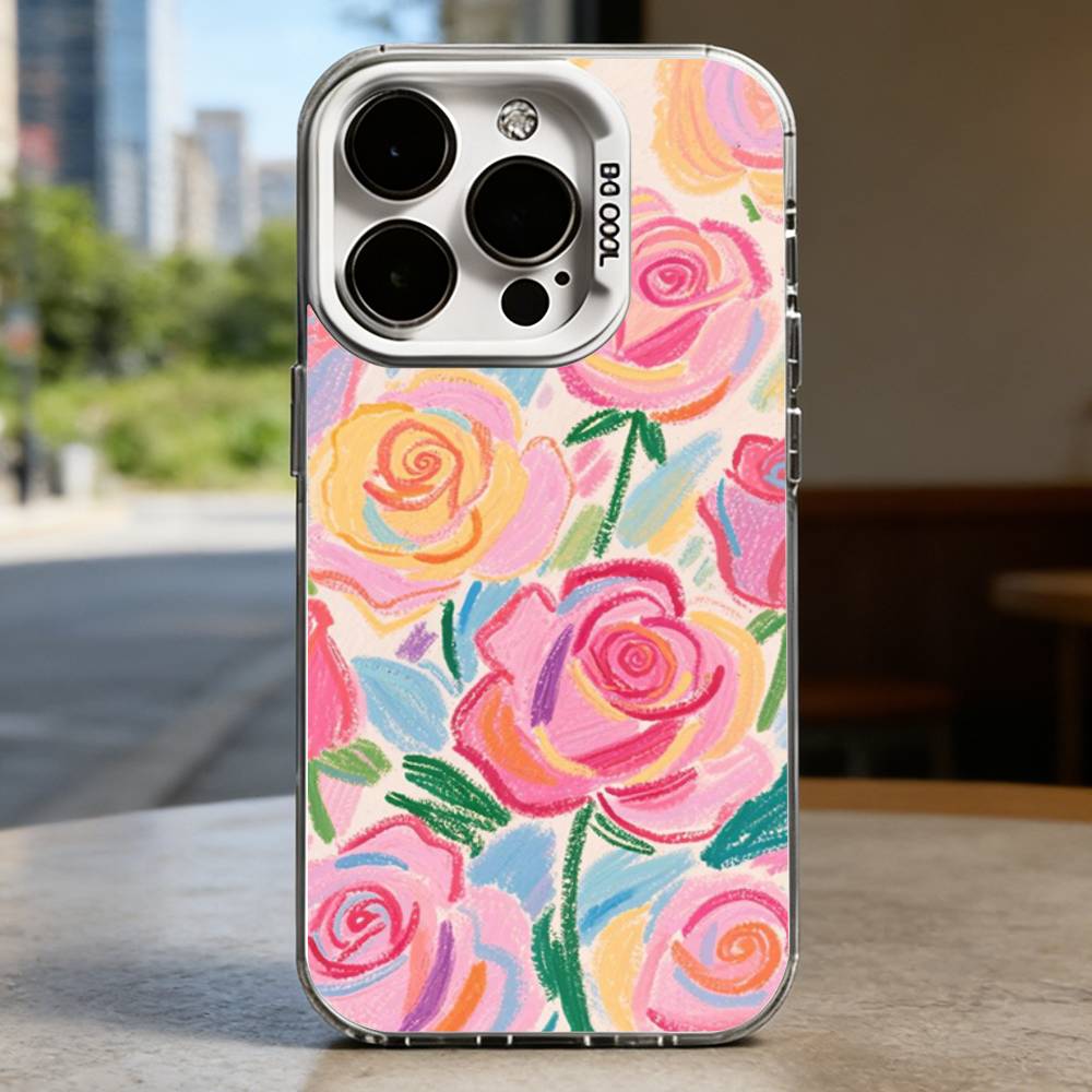 

Small Flowers Hard Phone Case for IPhone 16 15 14 13 12 11 Pro Max Plus16E X XR XS Max shockproof Full Cover iPhone13mini