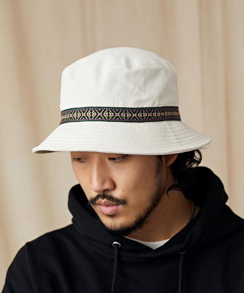CITY STREET Ctst Ethnic Bucket Hat Ivory(Khaki)