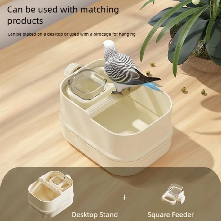 Interaction Parrot Perch Stand and Food Bowl For Efficient Bird Waste Management Potty Training And Mental Stimulation