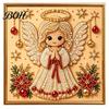 Art with Finished Frame DIY Christmas Faux Pearl Painting Kit Frame, Santa Decorative Wall Making Beads Craft for Adults Beginner, Handmade