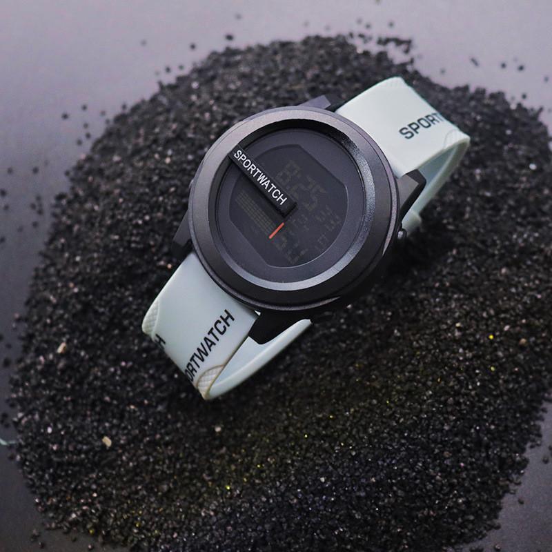Fashion Outdoor Led Digital Watch For Men With Sport Chronograph And Silicone Band