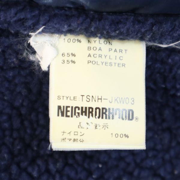 NEIGHBORHOOD Nylon jacket S Navy Boa fleece lining Women Used