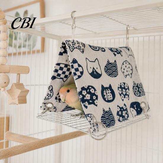 Bird Cage Bed Parrot Hammock Tent, Hanging Bed, Snuggle Cave, Cozy Breathable for Budgies Parakeets Cockatiels Small Parrots Easy Install