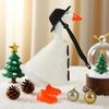 Christmas Goose Costume Felt Fabric Seasonal Goose Figurines Costume Handmade Festive Outfit Table Desk Decoration