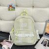 Schoolbag Korean simple casual striped schoolbag female junior high school student backpack large capacity class commuter travel backpack