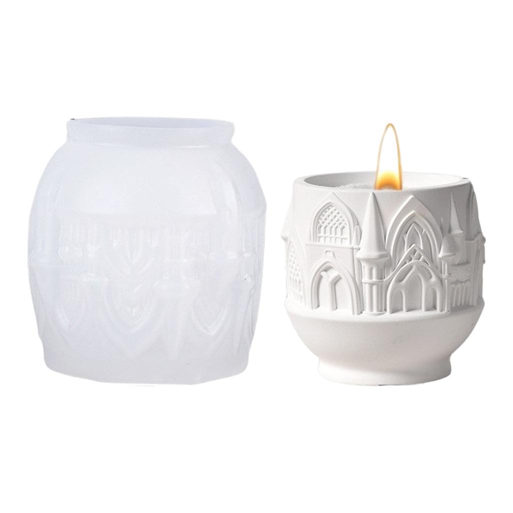 Silicone Mould for Candle Making and Resin Art Castles Storage Cup Crafting Nordic Designs Home Decoration Daily Use