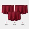 Jianjiang Men's Red Cotton Antibacterial Boxer Briefs 3-Pack