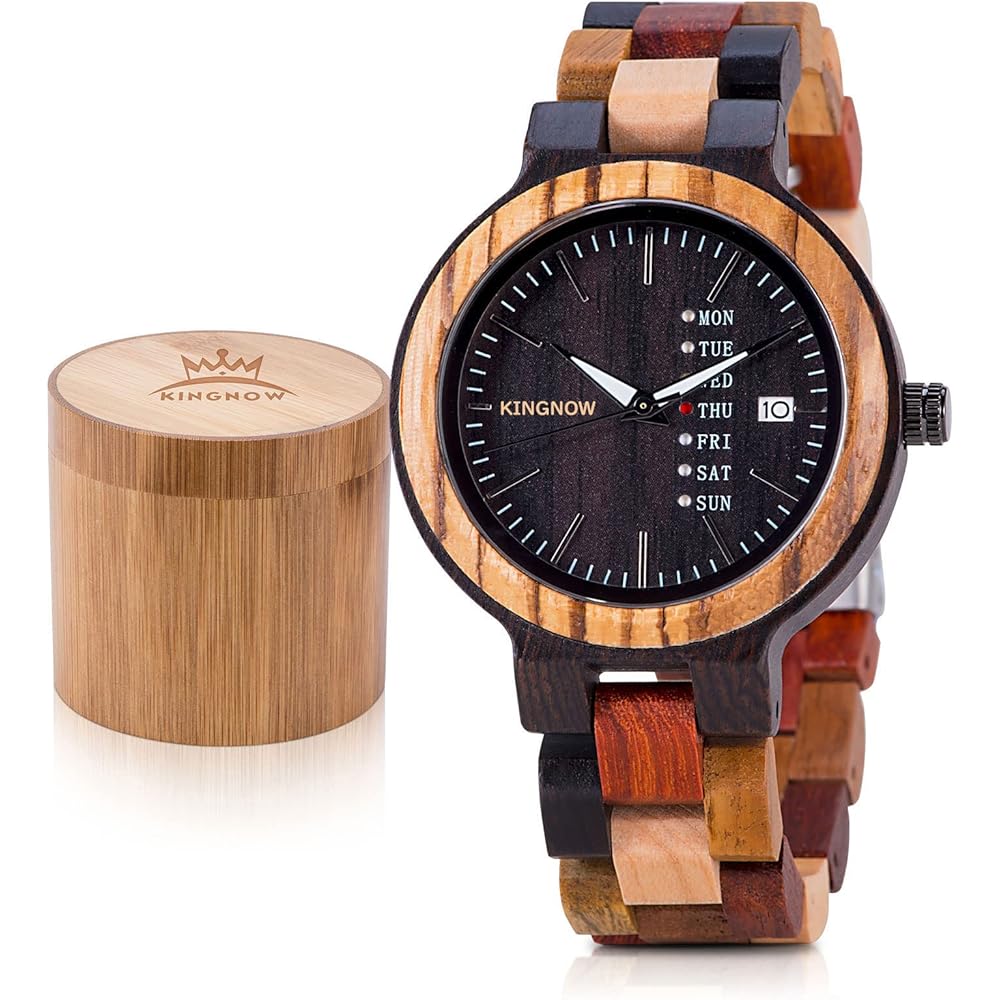 KINGNOW Women s Wooden Quartz Watch Lightweight Stylish Japanese Design Gift for Birthday Anniversary Mother s Day