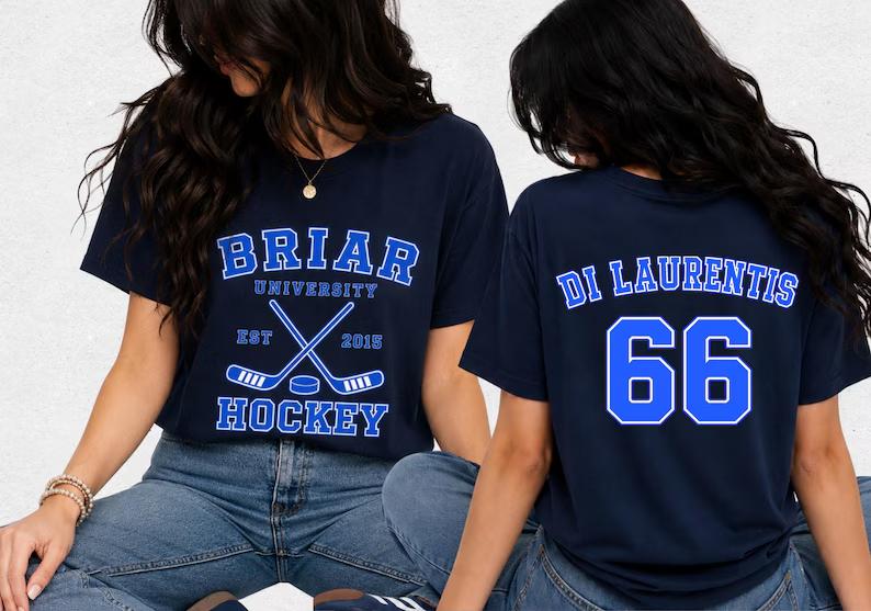 Summer Briar University Graham 44 Tshirt Off Campus Inspired Crewneck Hockey Romance Tshirt Gift Tops