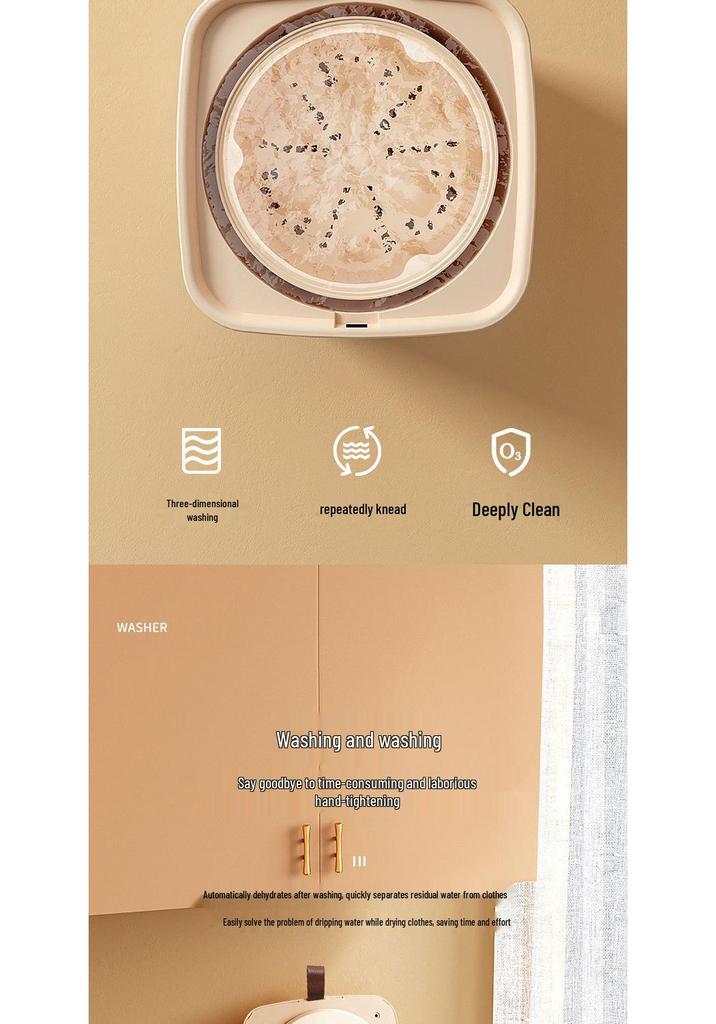 Kompakte automatische Wasch-Trocken-Kombination für Unterwäsche und Socken