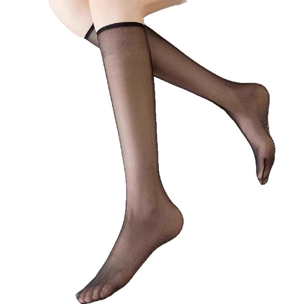 Damen Mittelwaden Atmungsaktiv Rutschfest Abriebfest Nude Kristall Socken