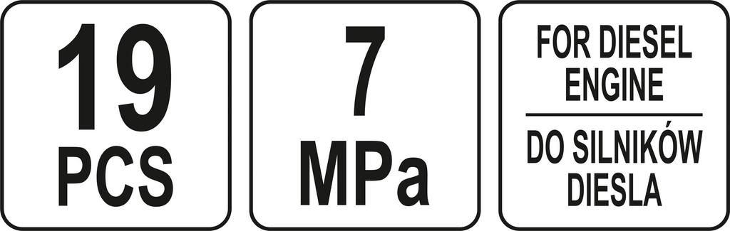 Diesel compression pressure gauge YT-73072 YATO