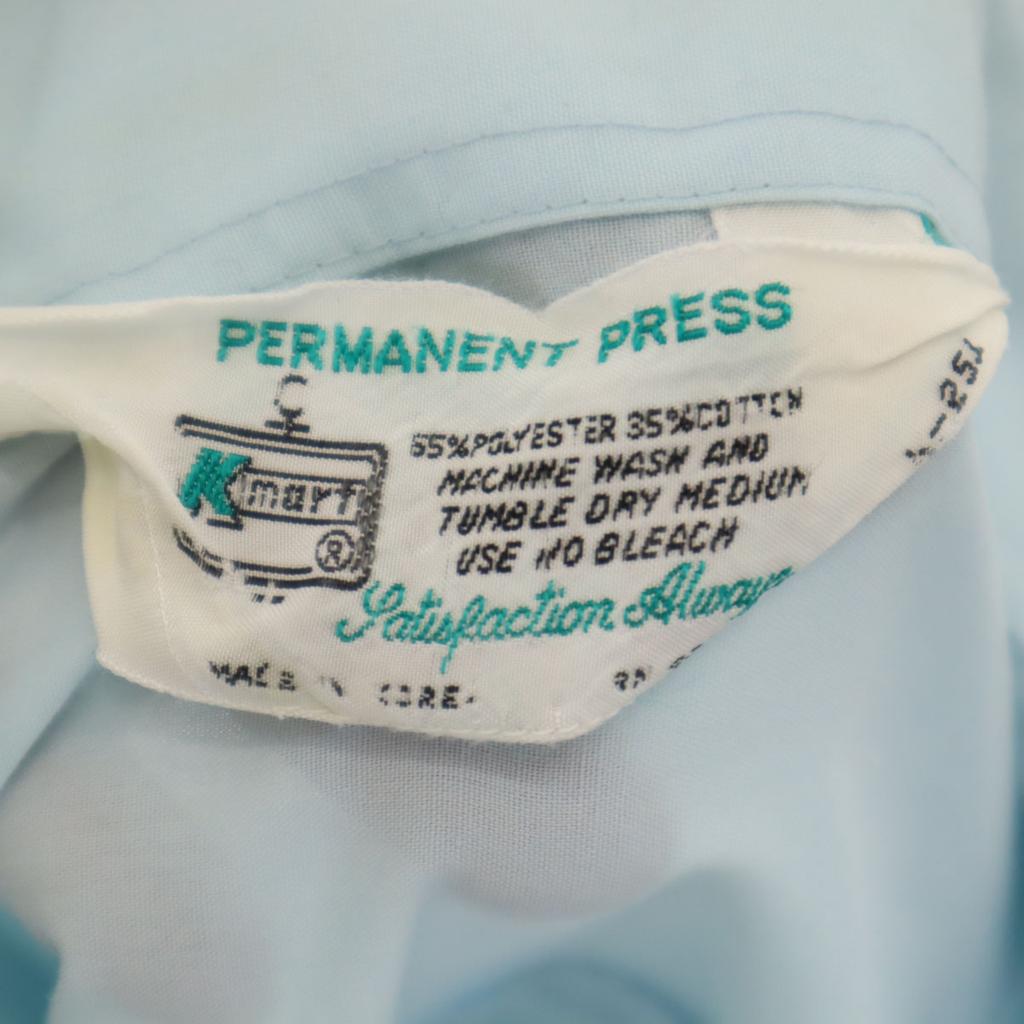 K MART 70s vintage Short sleeve Western shirt light blue Men's Used