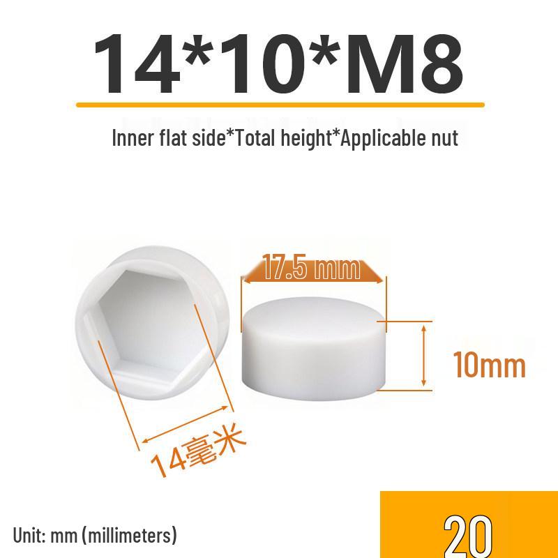 Hex Nut Protective Dust Cap for Flat Head Screws