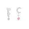 Barbie earrings Niche design inlaid with sparkling love moon earrings, sweet starry fairy style, fashionable and versatile for commuting Ba2508056