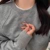 Silver Geometric Oval Pendant Necklace - Elegant High-End Design for Women