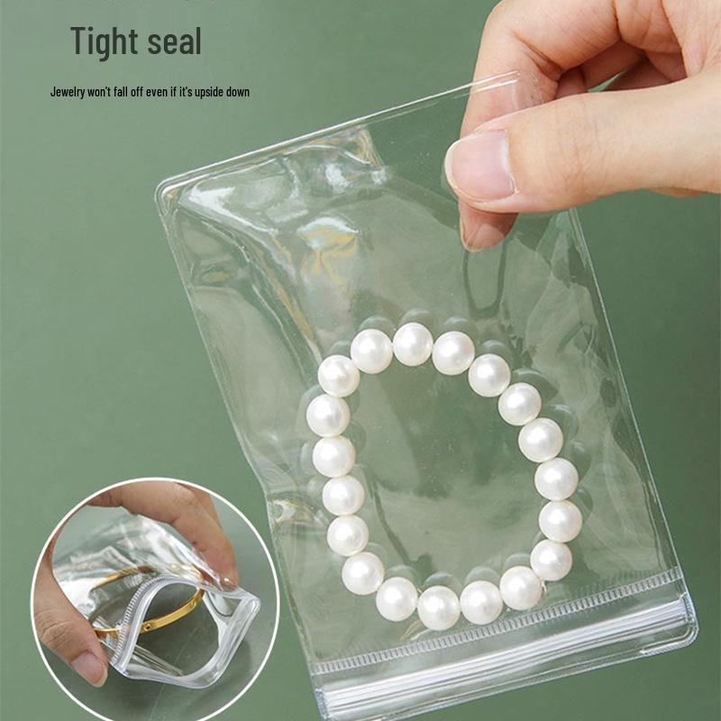Thickened Transparent PVC Self-Sealing Jewelry Storage Bags