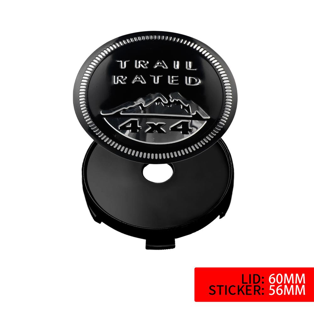4 Stück 56/60mm Radnabenkappen Aufkleber Auto Emblem Abzeichen Dekoration für Jeep jk Compass Renegade Cherokee Gladiator Patriot Liberty