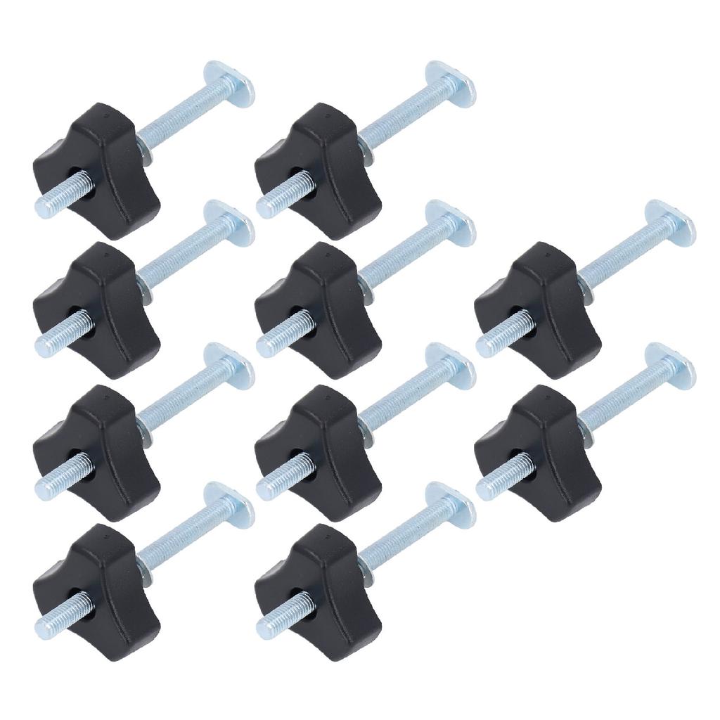 10 Sets T-Nuten-Knöpfe Edelstahl M8x100mm Gewindebolzen und Mutter-Unterlegscheiben-Kit für Holzbearbeitungs-Vorrichtung