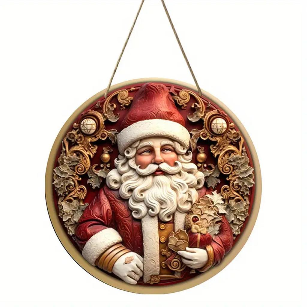 Christmas Snowman Santa Claus Acrylic Christmas Decoration Hanging Ornament Sun Catcher Pendant