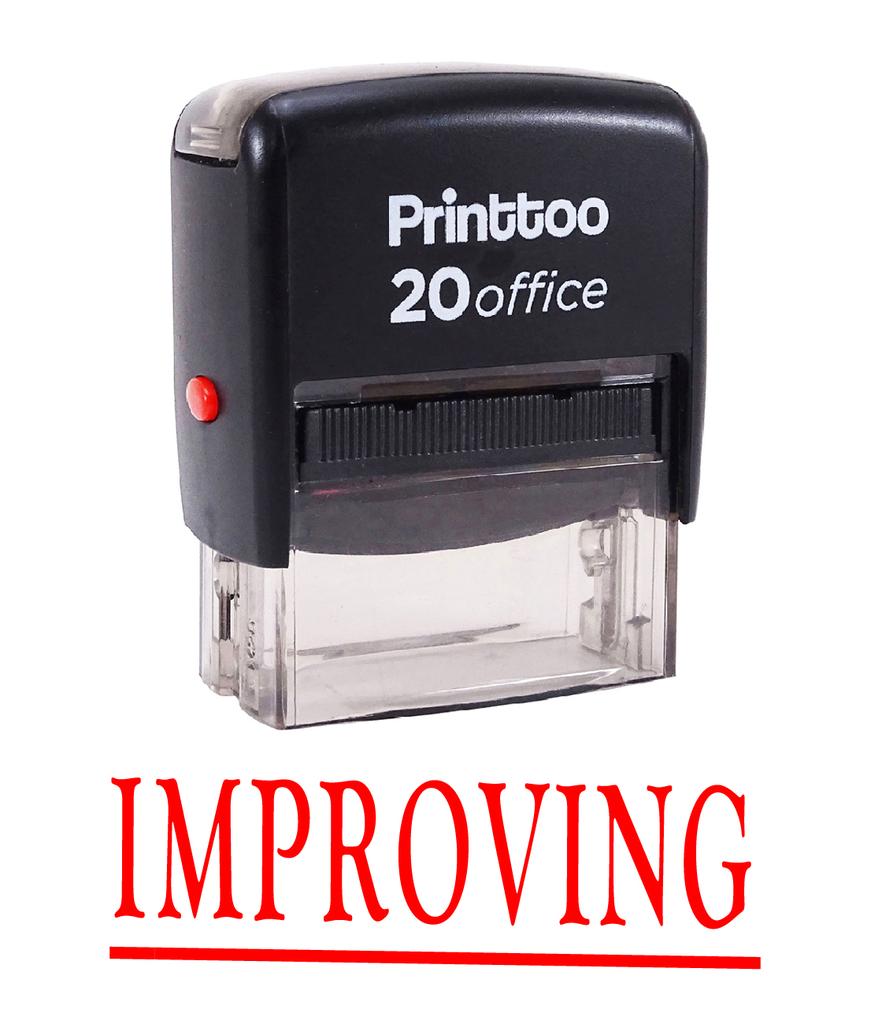 Printtoo Office Stationary IMPROVING Self Inking Rubber Stamp Custom