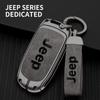 Zinc Alloy Leather Car Key Case For Jeep Grand Cherokee WK2 KL Wrangler JK JL MP Patriot Renegade Commander Compass Accessories