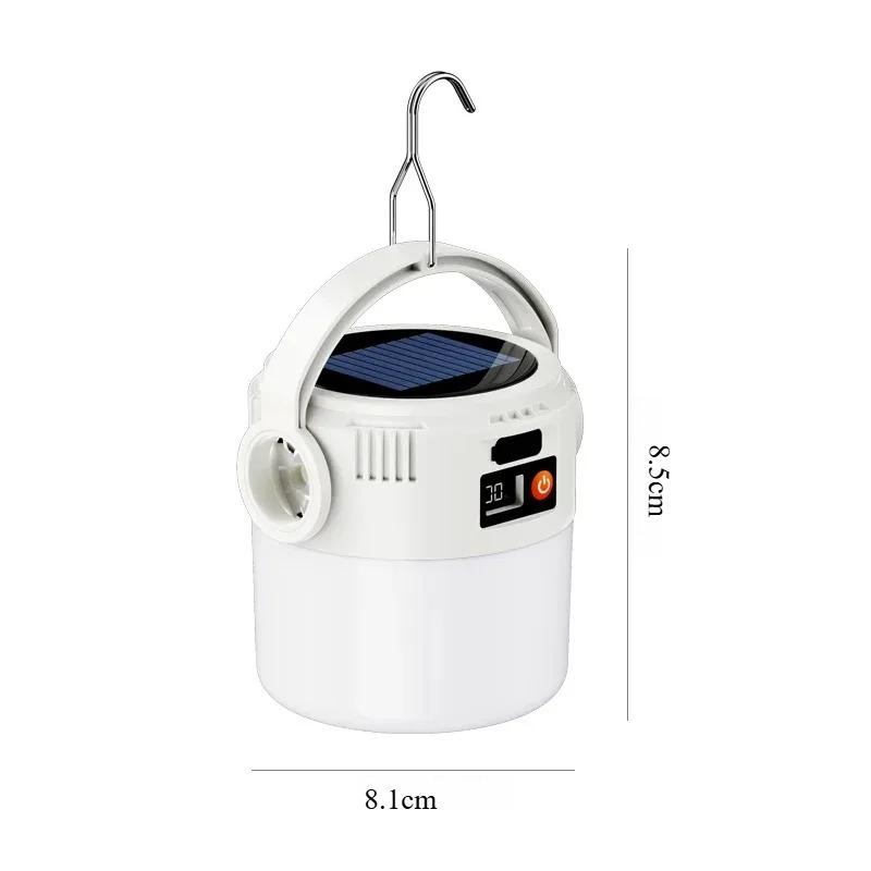 Linterna Recargable Solar de Doble Fuente de Luz Ligera Impermeable Perfecta para Camping y Actividades al Aire Libre Lámpara de Emergencia
