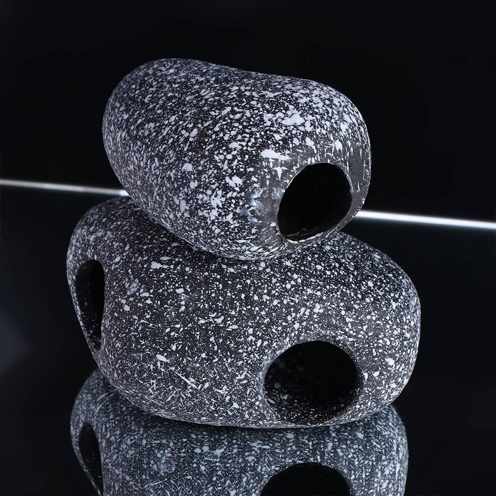 Eco-friendly Cichlid Stone Cave Ceramic Fish Rock House Fish Eluding House Shrimp Shelter