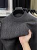 Herren-Jacquard-Rundhalspullover, Wintermode 2025