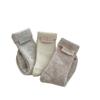 Thickened Cuffed Confinement Socks Korean Dot Yarn Variegated Wool Cloth Label Medium Socks Simple Warm Pile Socks