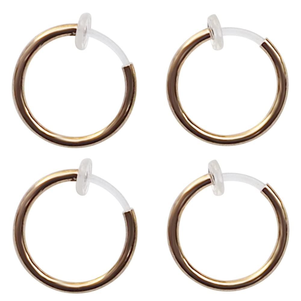 

Earrings Gold BTS Popular Painless 15mm Hoop Earrings Fake Earrings Unisex Like KPOP Earrings Bar Spring Type Pipe Hoop Resin Earrings Earrings Miyabi