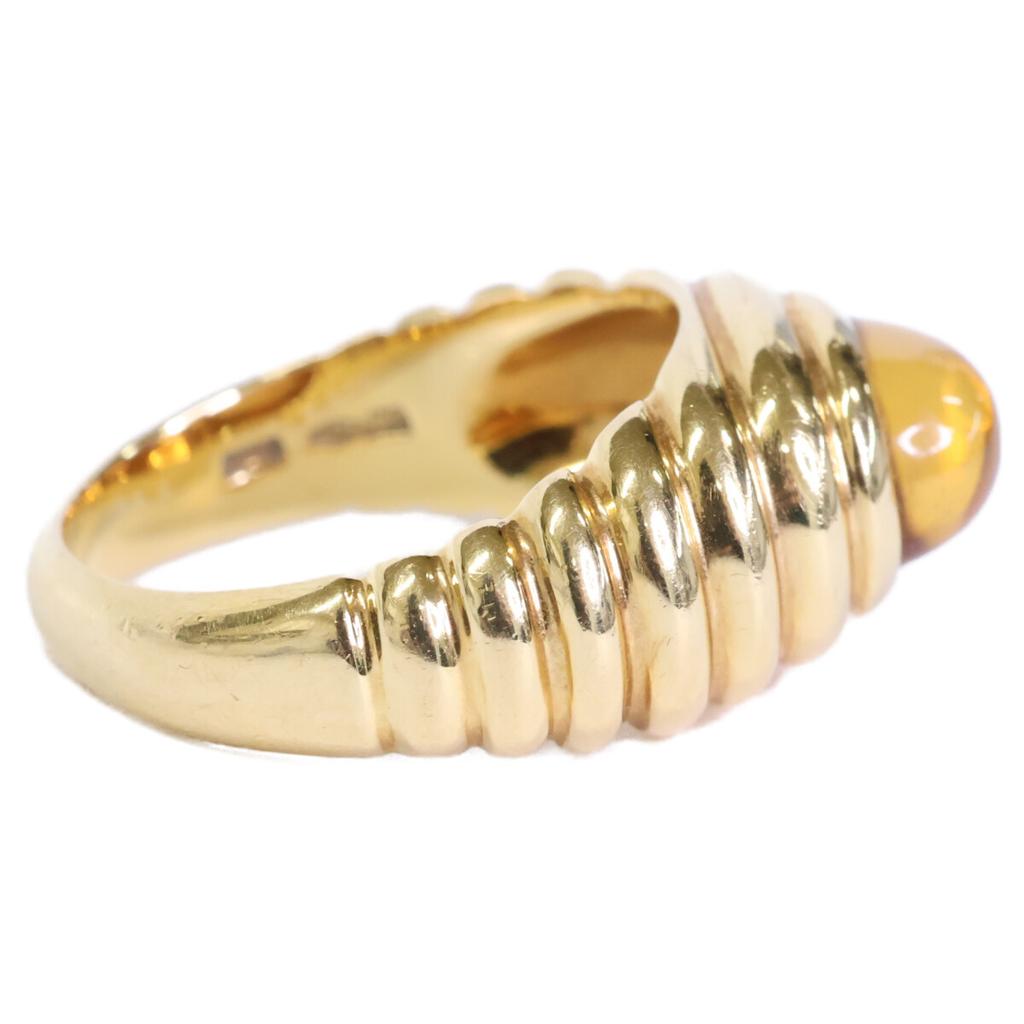 BVLGARI 750 Citrine Bachelorette Ring ring Yellow GoldUsed