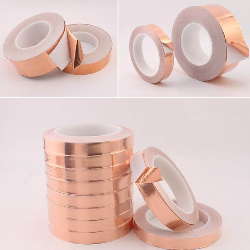 20m Copper Foil Tape Single Sided Conductive Adhesive for Crafts Repair Paper Circuits EMI Shielding Grounding Guitars