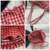 Korean Plaid Tote Bags Lightweight Shopping Bag Simple Plaid Shoulder Bag  Ladies