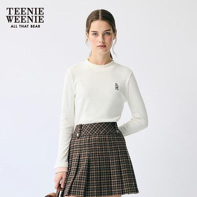 Women's Ribbed Stand Collar Long Sleeve T-shirt