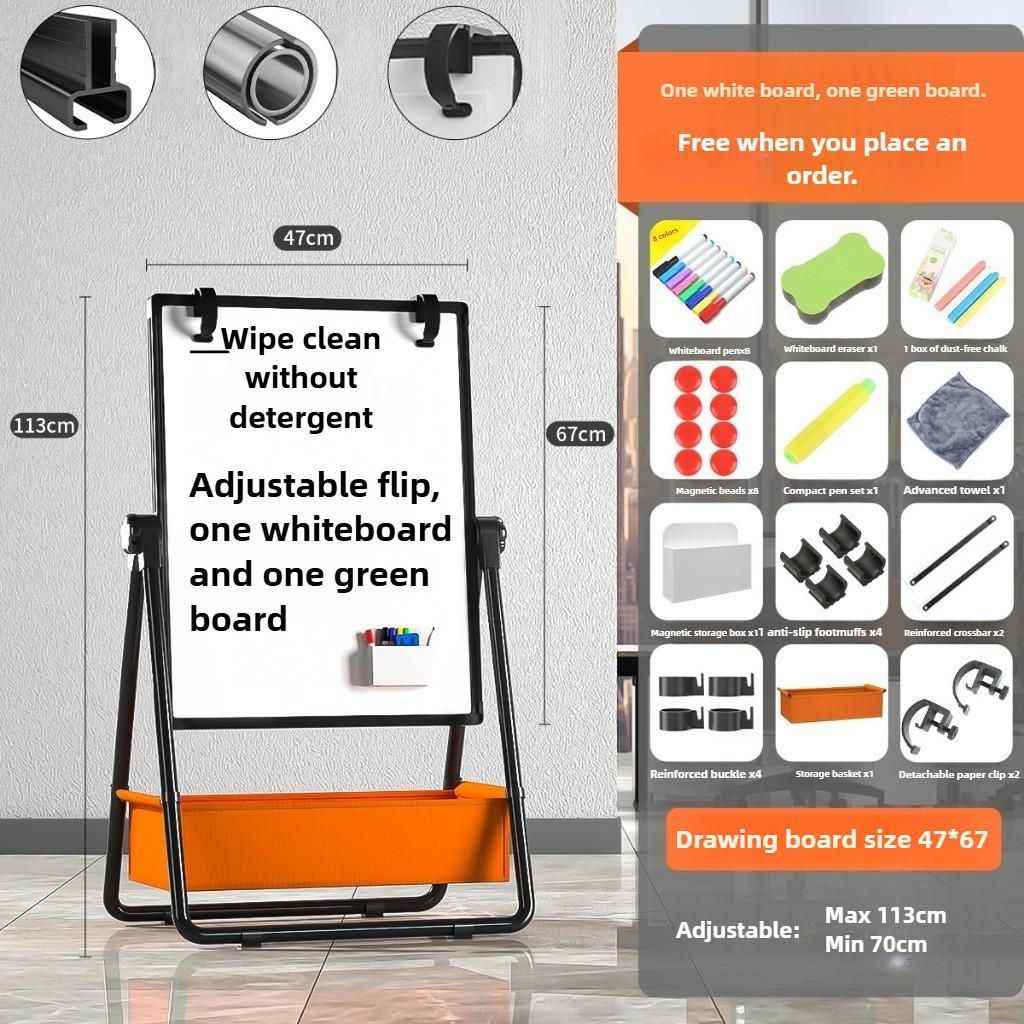 Quadro Branco Magnético Dobrável 360 Graus Quadro Branco Magnético de Pé Premium Quadro de Avisos Magnético Dupla Face Quadros de Escrita Suportes